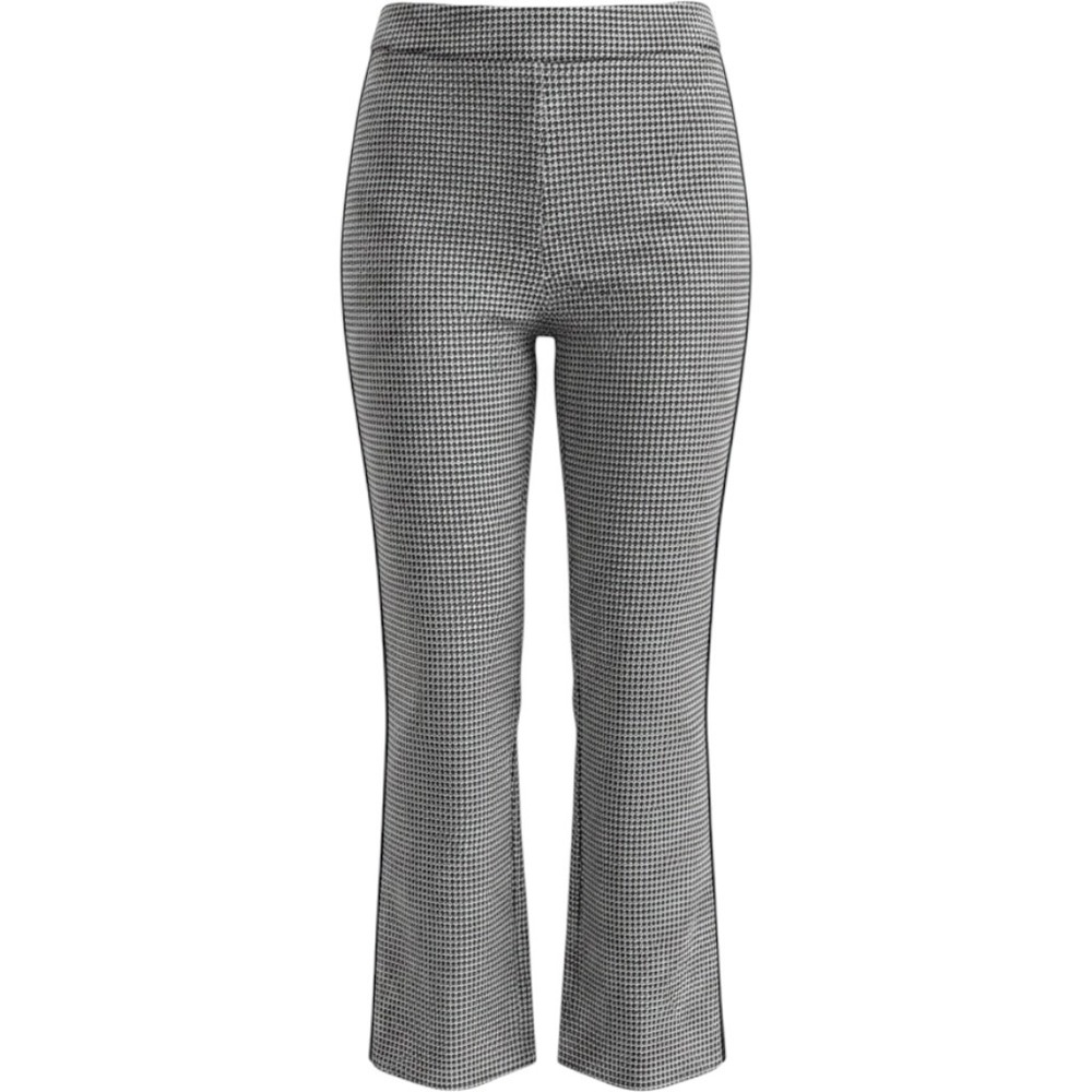HM Womens Black White Houndstooth Side Stripe Ankle Flare Pants Size 6 US